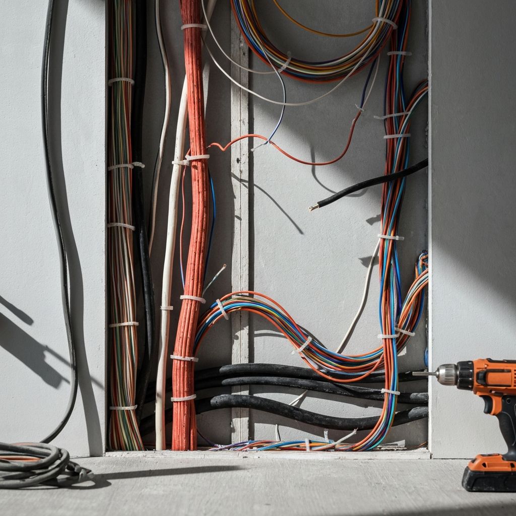 Electrical rewiring work in progress